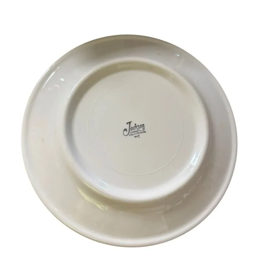 Vintage Jackson China Green Band Restaurant Ware Luncheon Plate, 9 3/8” PA”